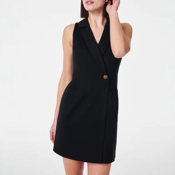 NWT Spanx The Perfect Vest Dress in Classic Black Size Small Classic Career New - Picture 4 of 13